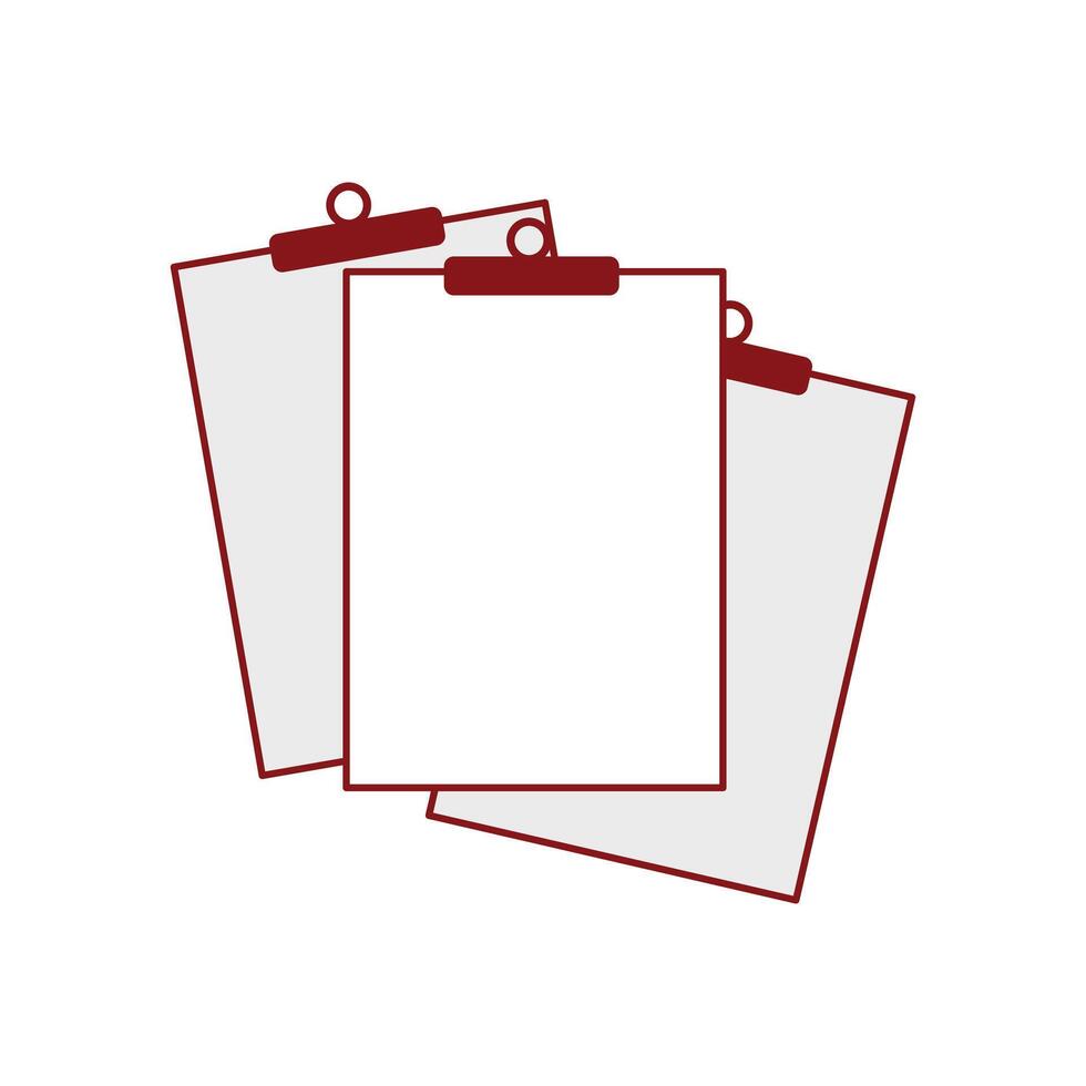 clipboard icon image illustration design red and black and white. checklist board or control board element design for various design needs vector