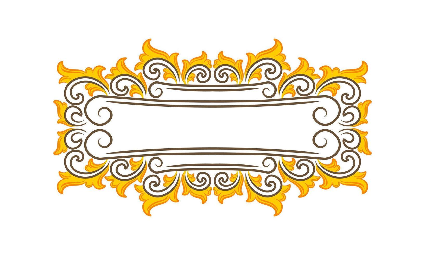 Vintage frame with Victorian style ornaments vector
