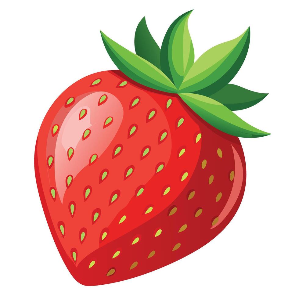 An Abstract Red Strawberry Fruit Illustration Design vector