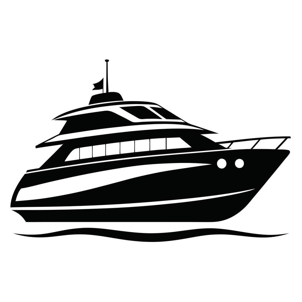 Yacht Silhouette Illustration vector