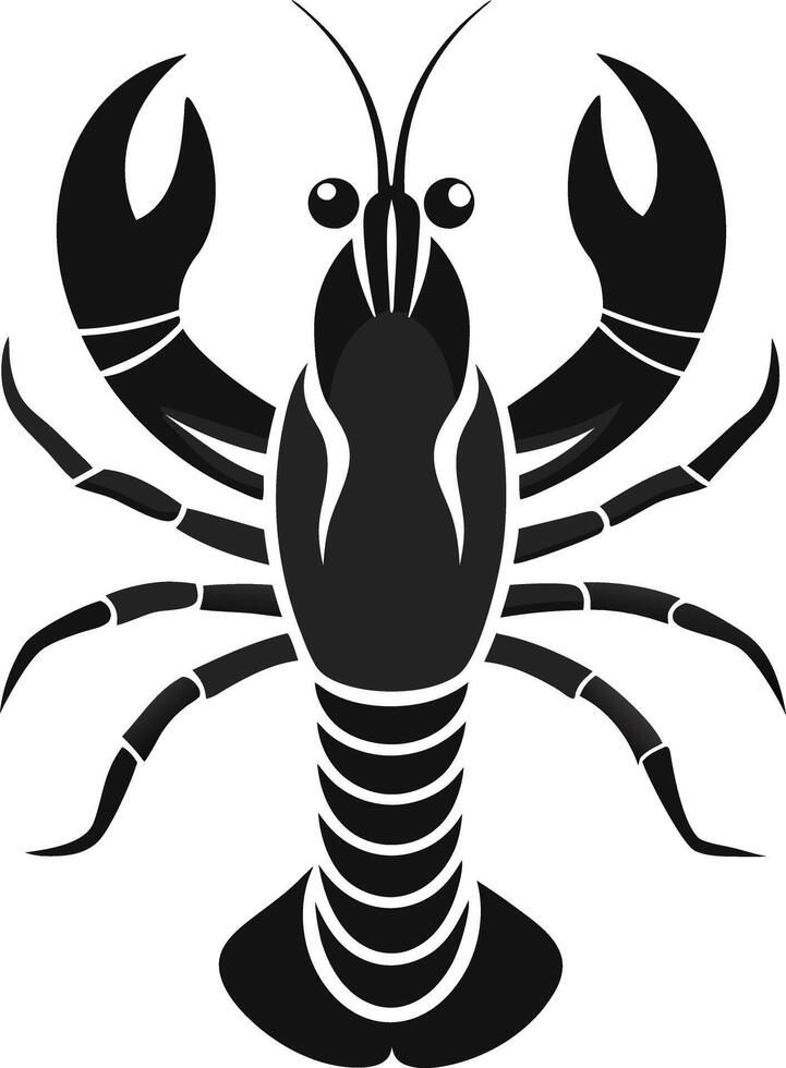 Lobster Style Silhouette Illustration vector