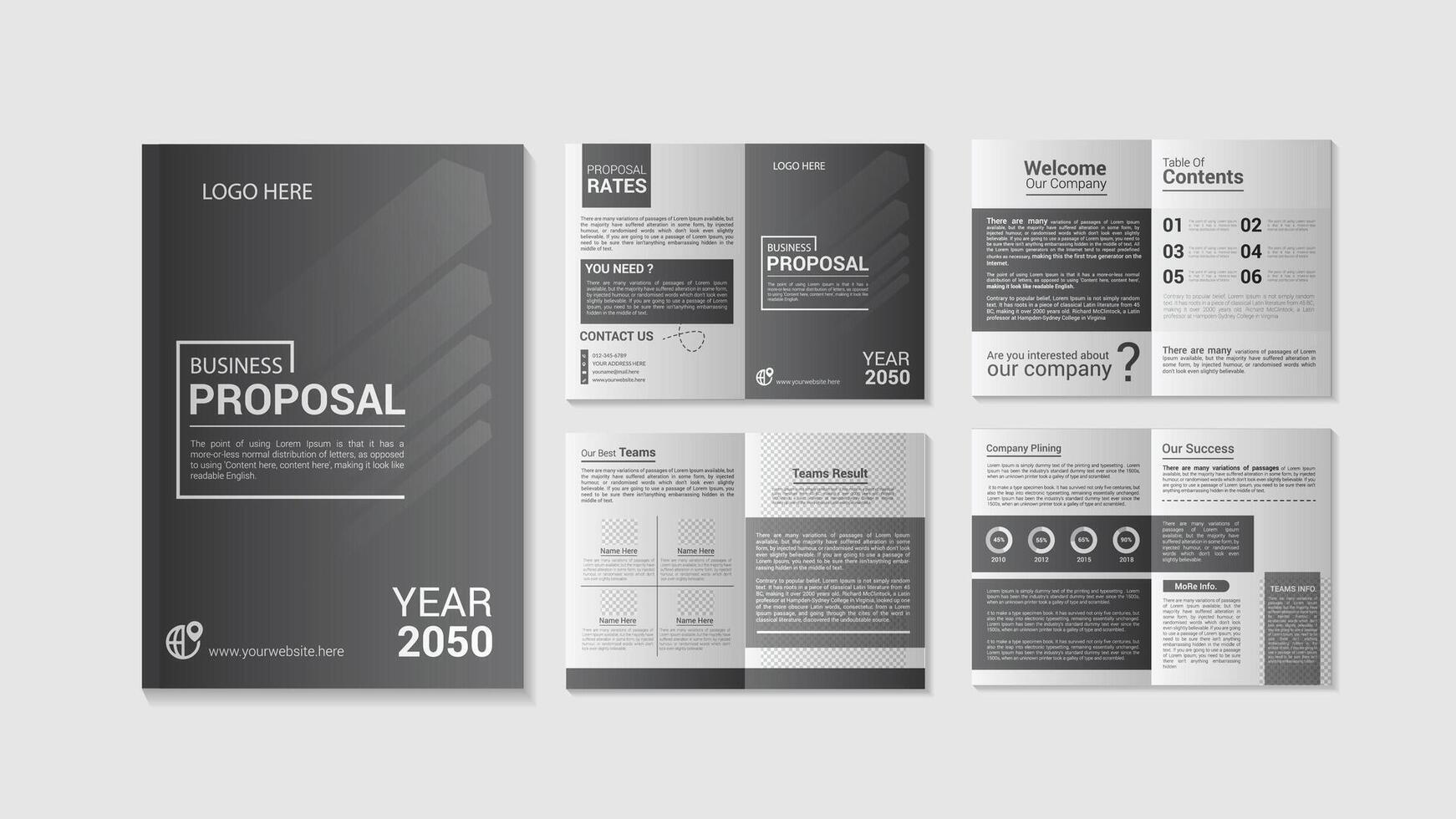 company profile or brochure design vector