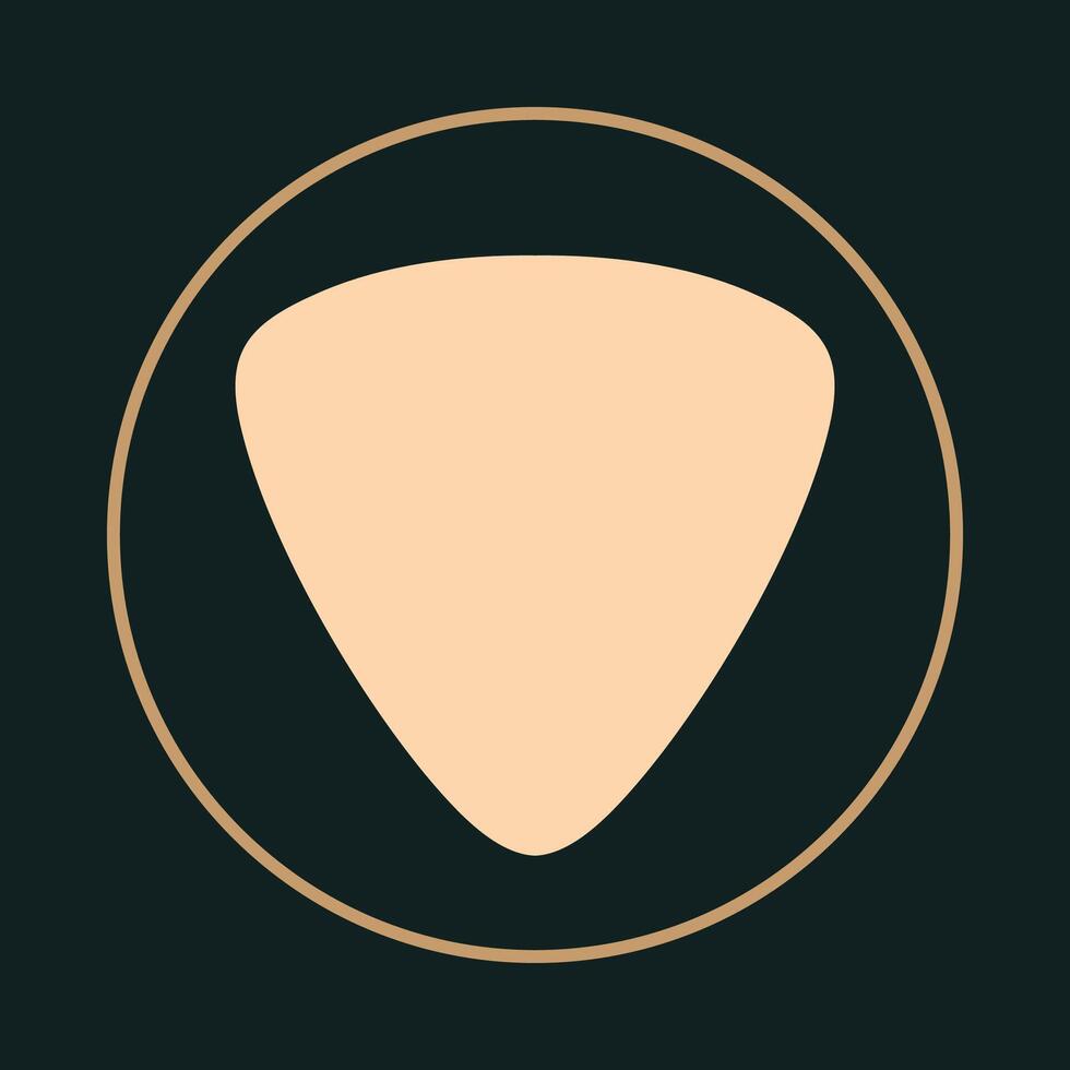 Guitar pick trendy icon reasoned abstract illustration colorful artwork beautiful design vector