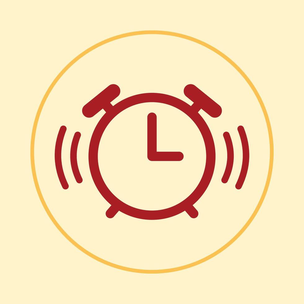 Alarm clock trendy icon logical abstract illustration colorful artwork beautiful design vector