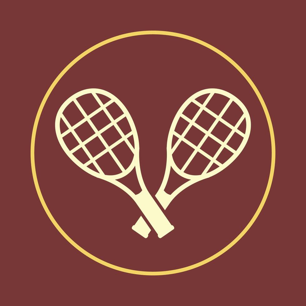 Racket trendy icon solid abstract illustration colorful artwork beautiful design vector