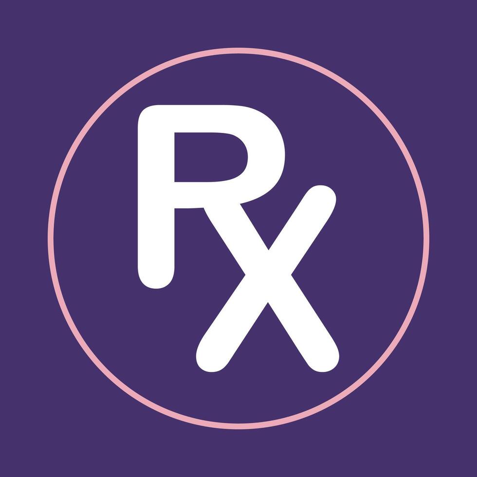 RX trendy icon true abstract illustration colorful artwork beautiful design vector