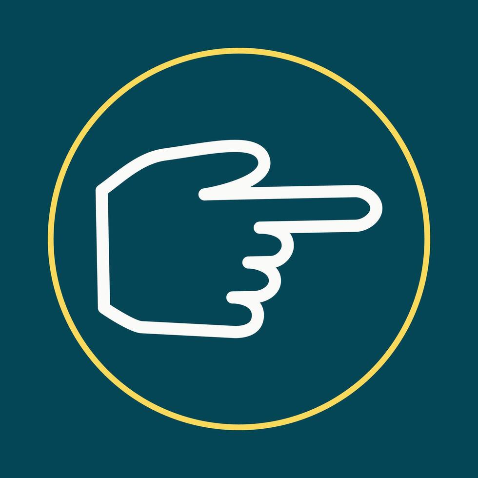 Hand finger trendy icon hard abstract illustration colorful artwork beautiful design vector