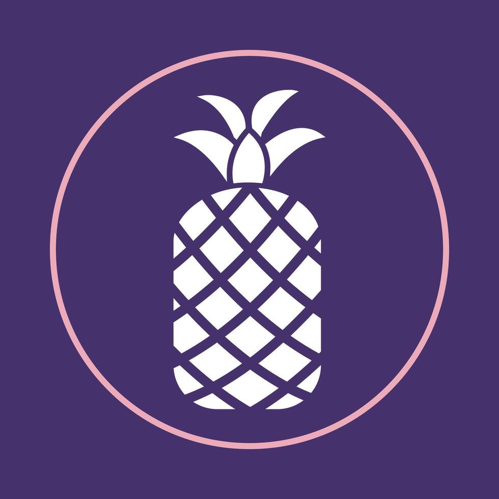 Pineapple trendy icon true abstract illustration colorful artwork beautiful design vector