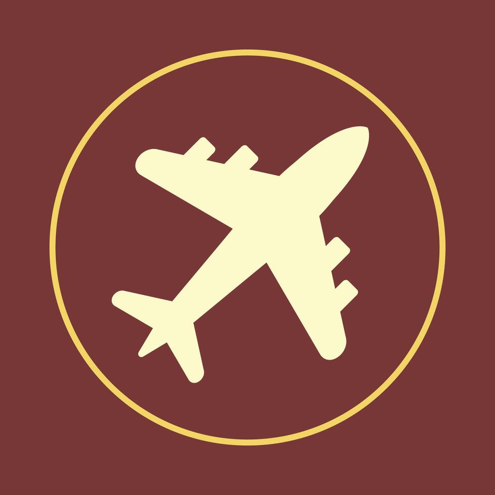 Plane trendy icon solid abstract illustration colorful artwork beautiful design vector