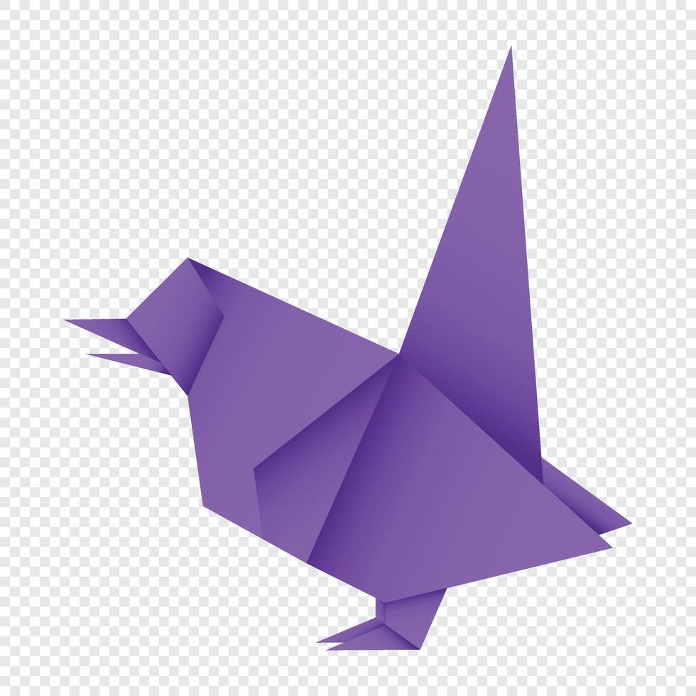 Bird origami. Abstract bird origami logo design. Animal origami. Paper origami. illustration vector