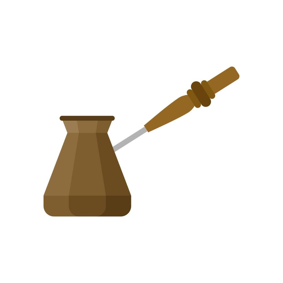 flat coffee cezve design vector