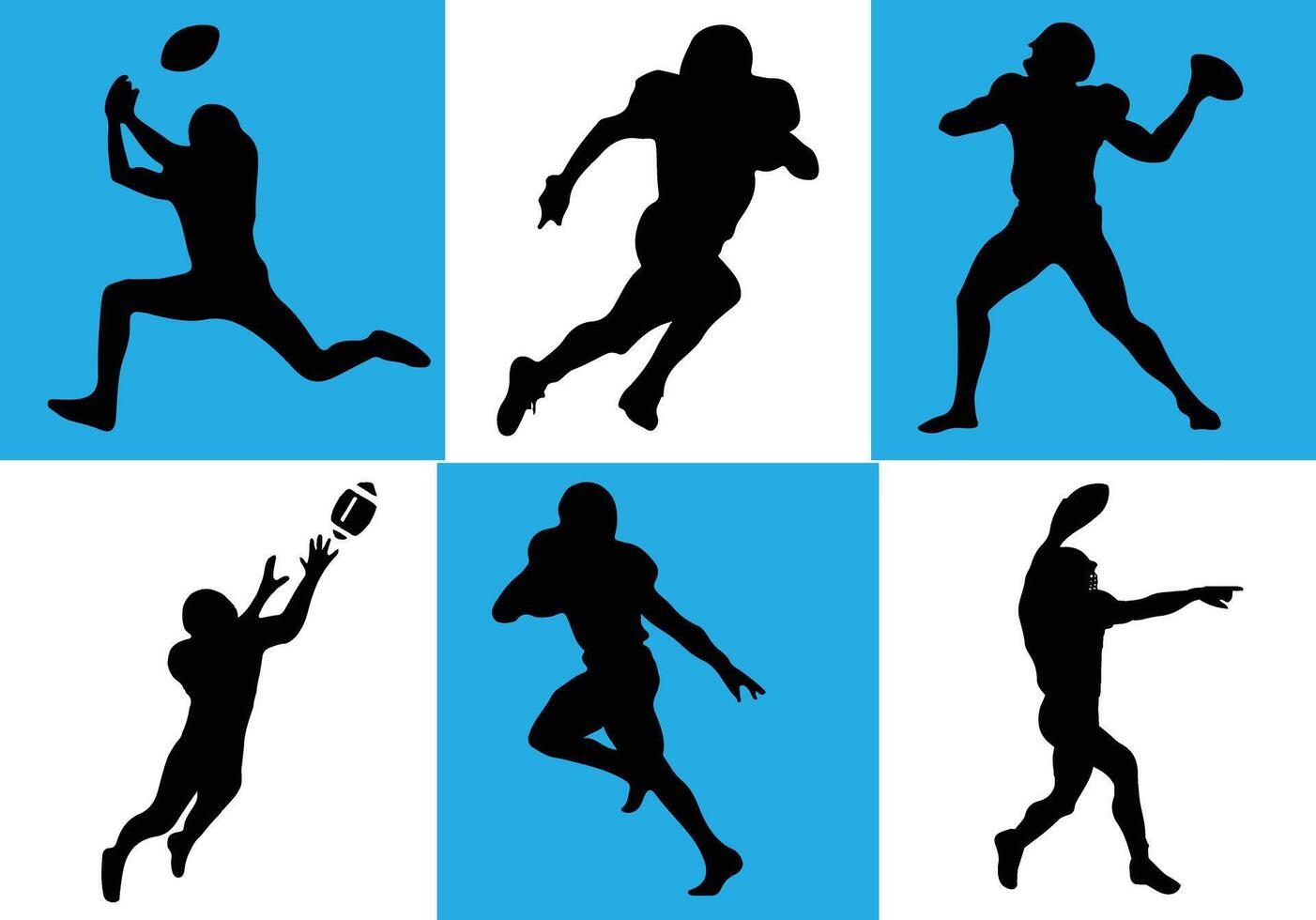 American Football And Player silhouette vector
