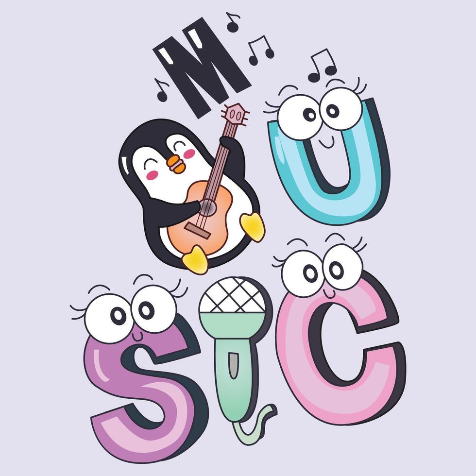 Illustration of Music Lettering Ideas vector