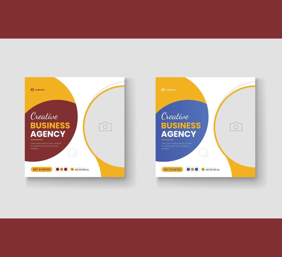 Digital marketing social media post template web banner vector