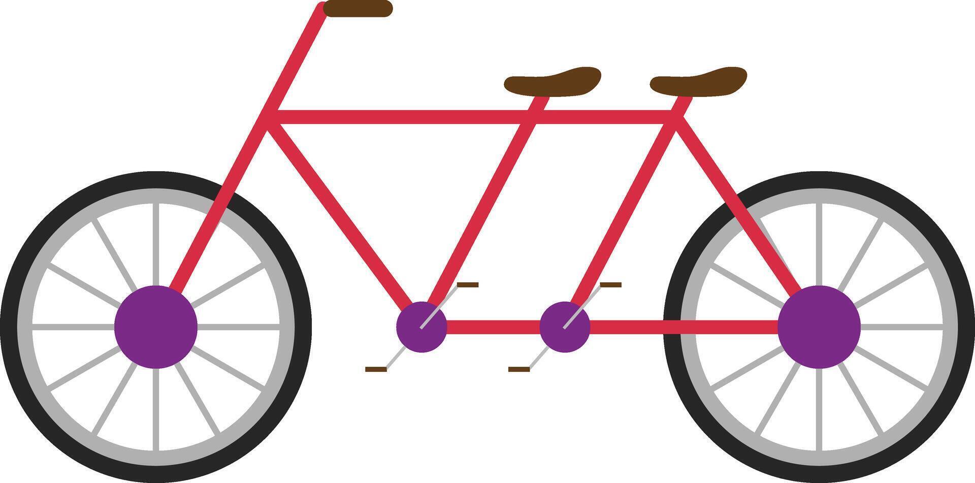 Bicycle for two people vector
