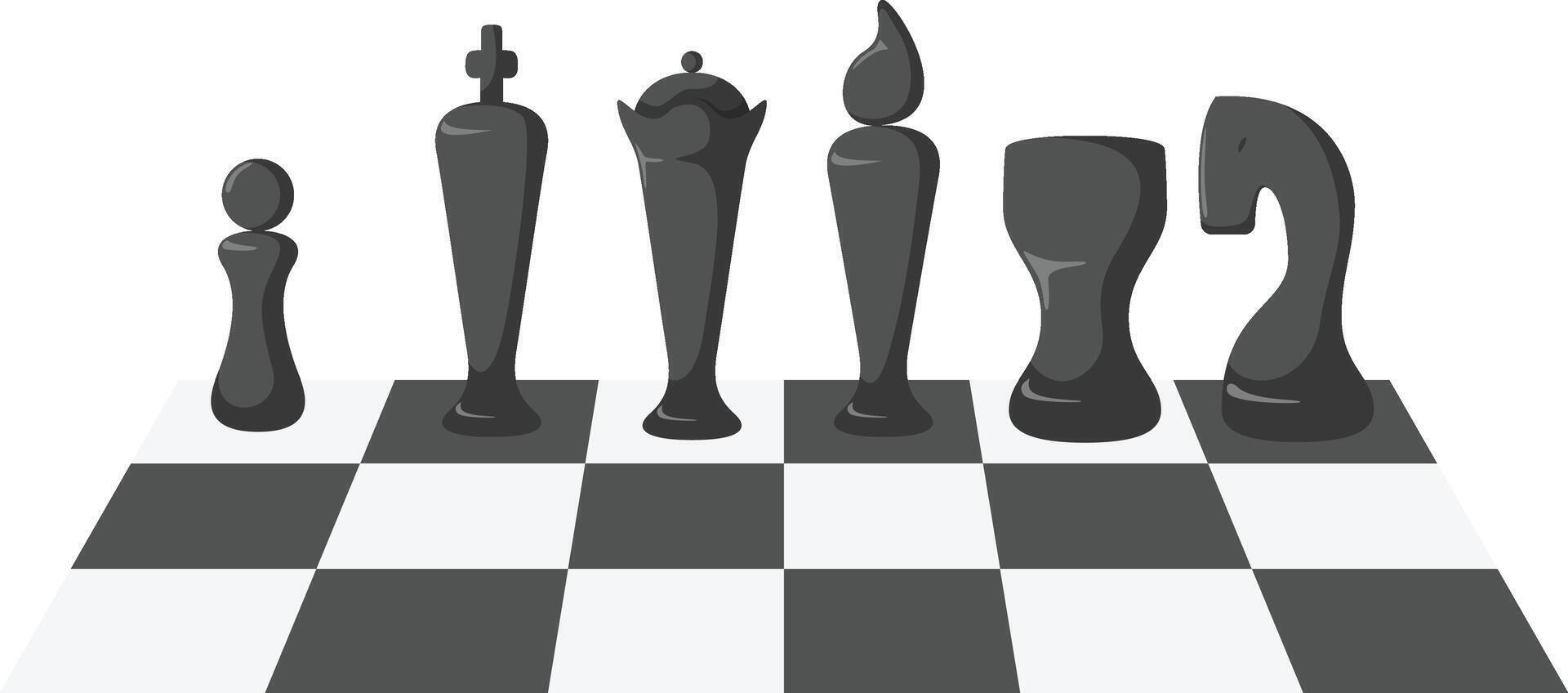 minimalism chess on board vector