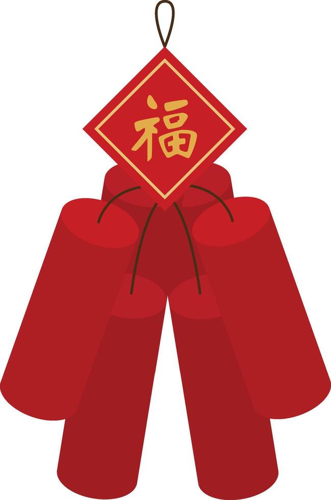 red chinese firecracker vector