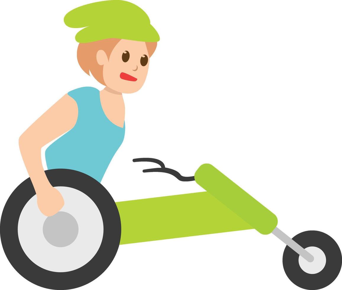 men without leg with cart vector