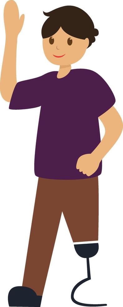 Man with additional leg vector