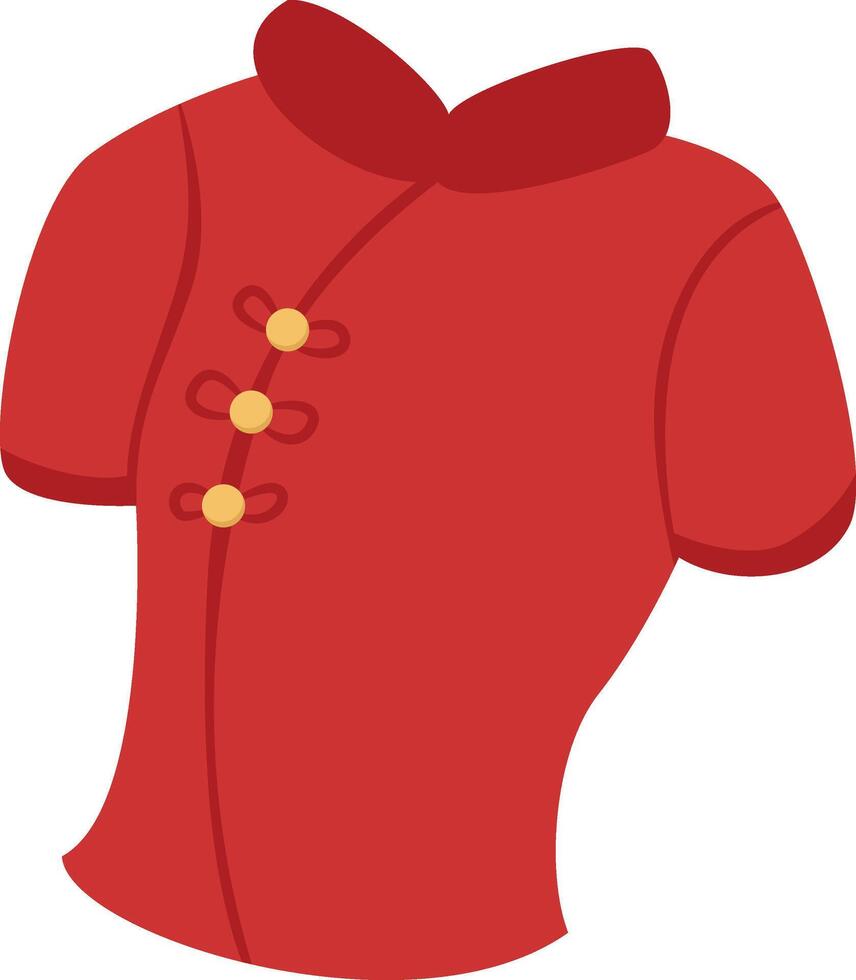 Chinese top clothing vector