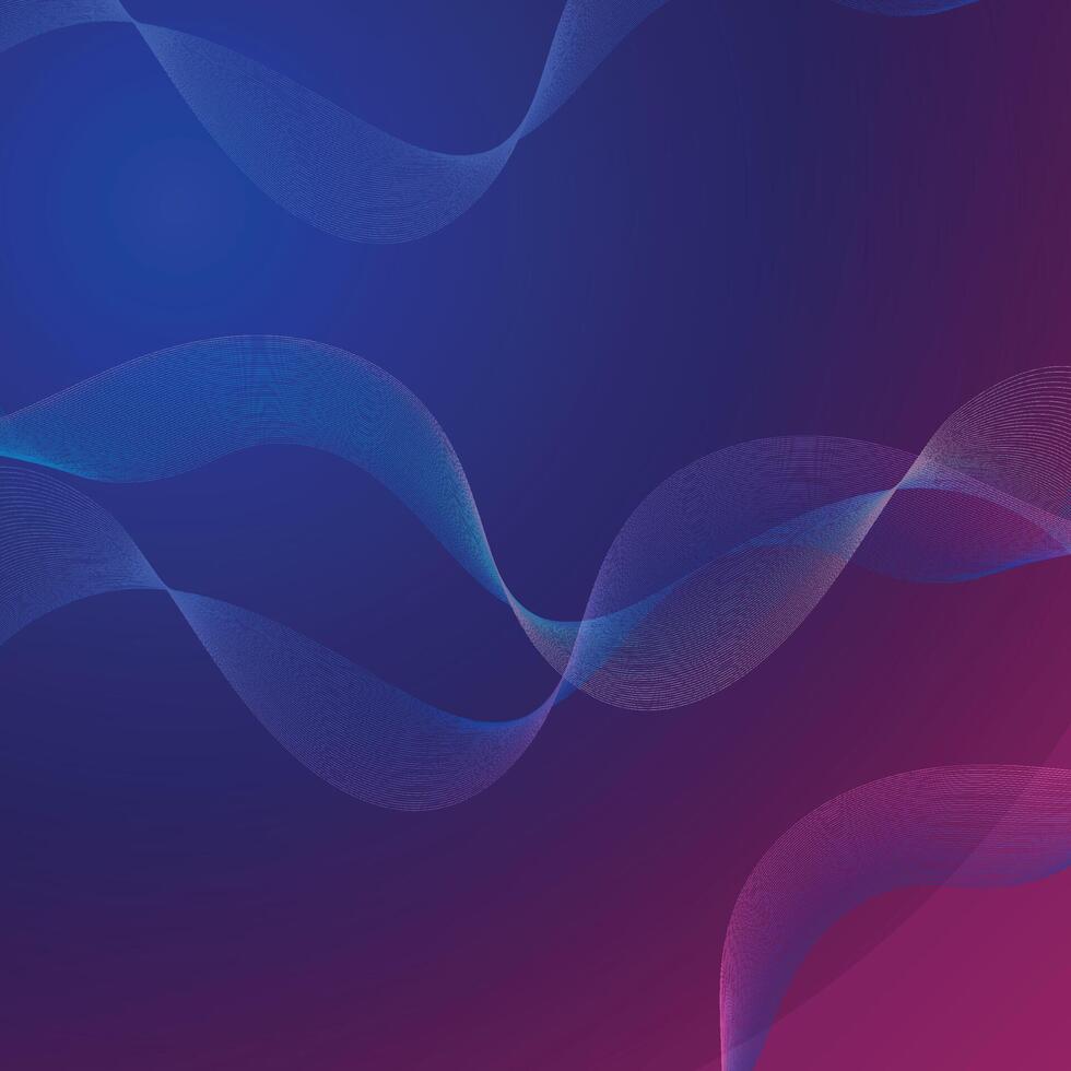 Wave date network background design with purple gradient color vector