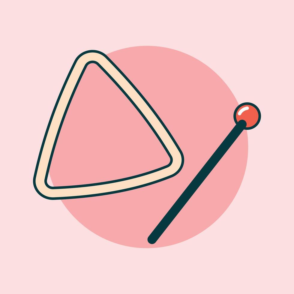 The triangle music instrument icon vector