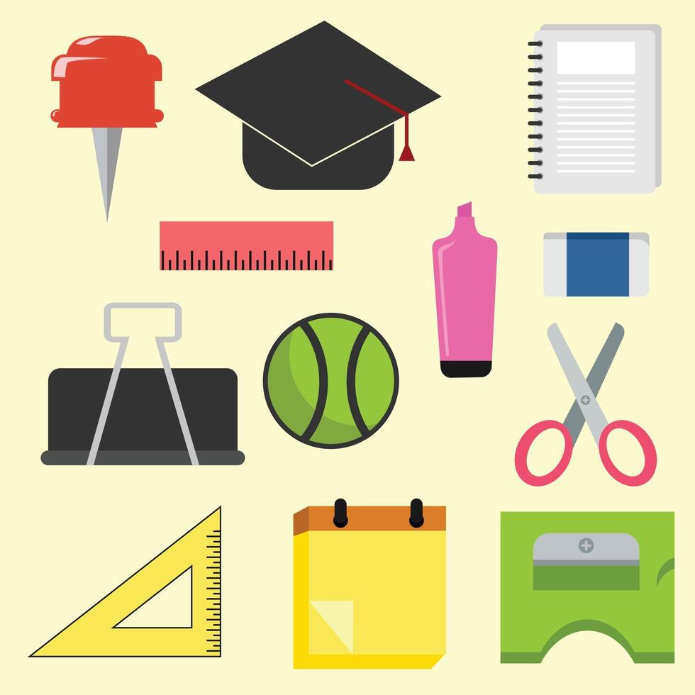 Back to school element set. vector