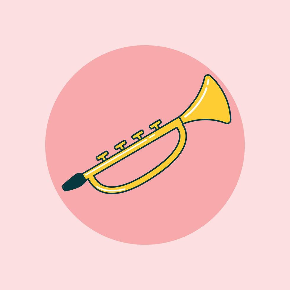 trumpet music instrument vector