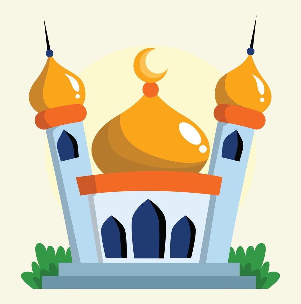 Ramadan Muslim mosque icon vector