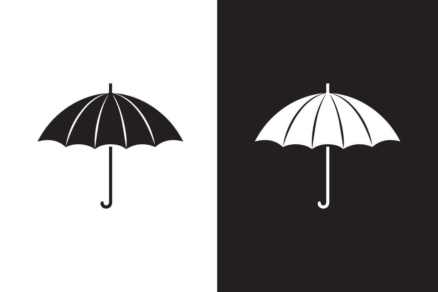 Umbrella Icon silhouette Illustration Design vector