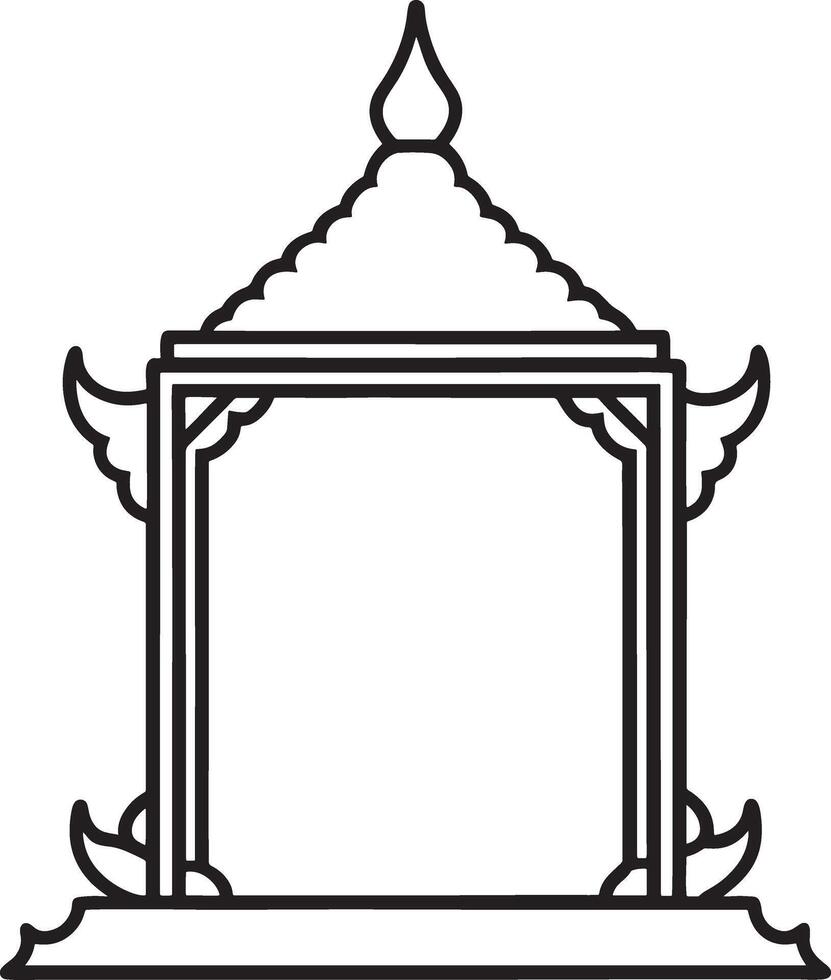 Template of Decorative vintage frames,borders . White Background and illustration Silhouette Line Art.. vector