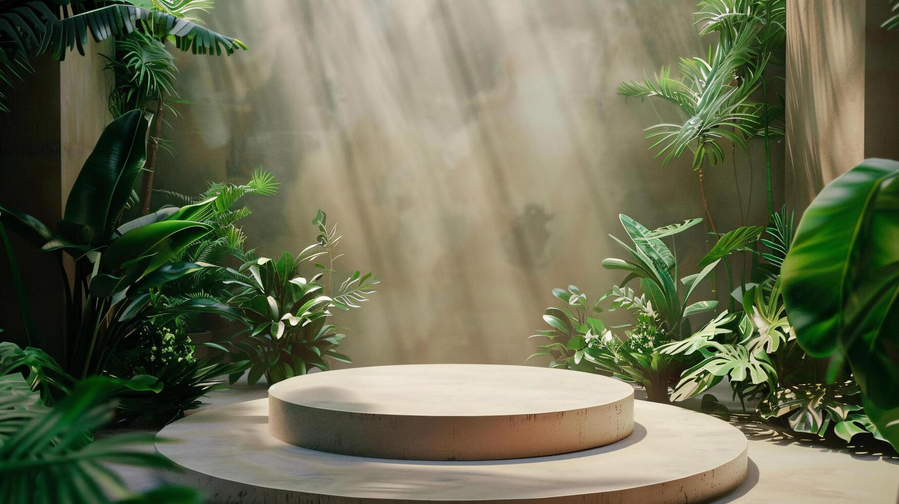 Indoor Botanical Oasis A Sunlit Modern Space with Verdant Plants and Minimalist Design Elements photo