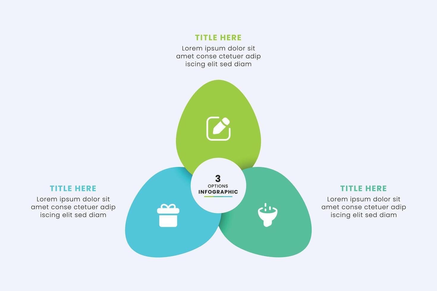 Business Circle chart infographic template design. Timeline concept with 3 steps. Can be used for presentations, workflow layout, diagram, banner, web design, Illustration. vector
