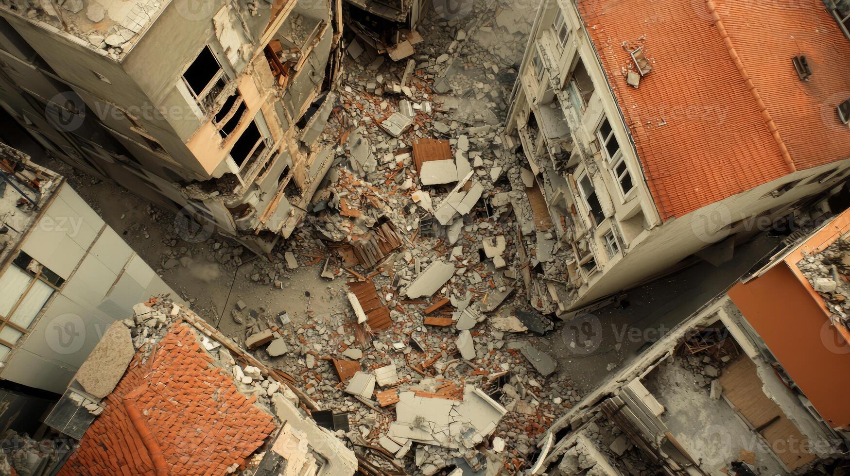 Natural disasters, earthquakes damage. photo