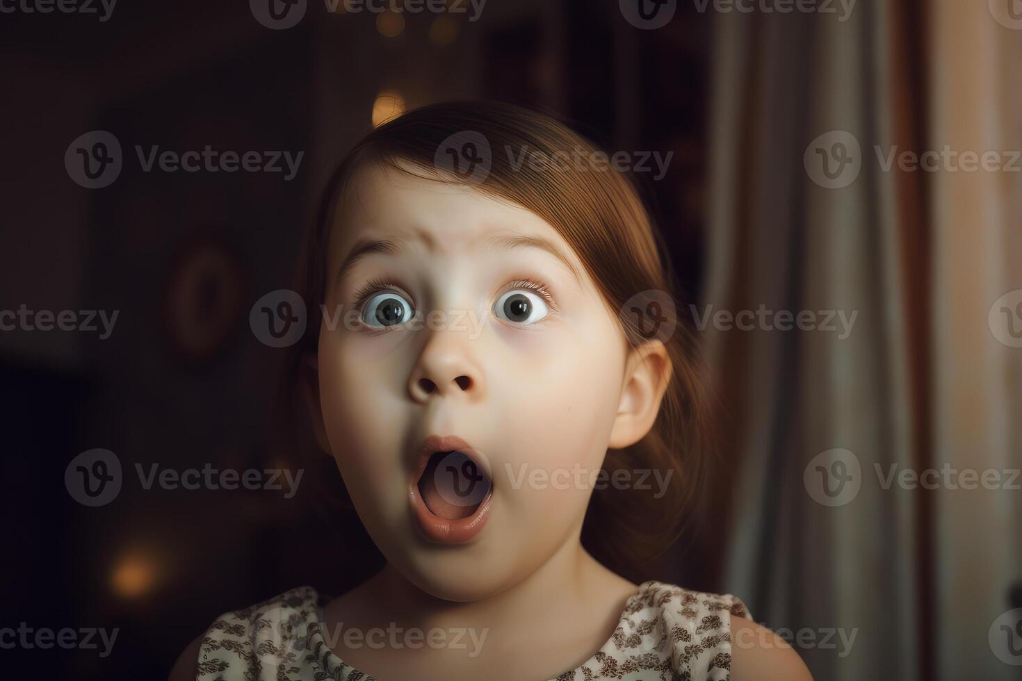 Bewildered Surprised girl. Generate Ai photo