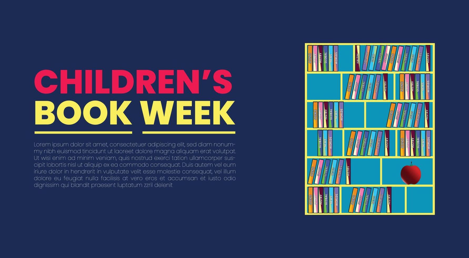 Children's book week banner vector