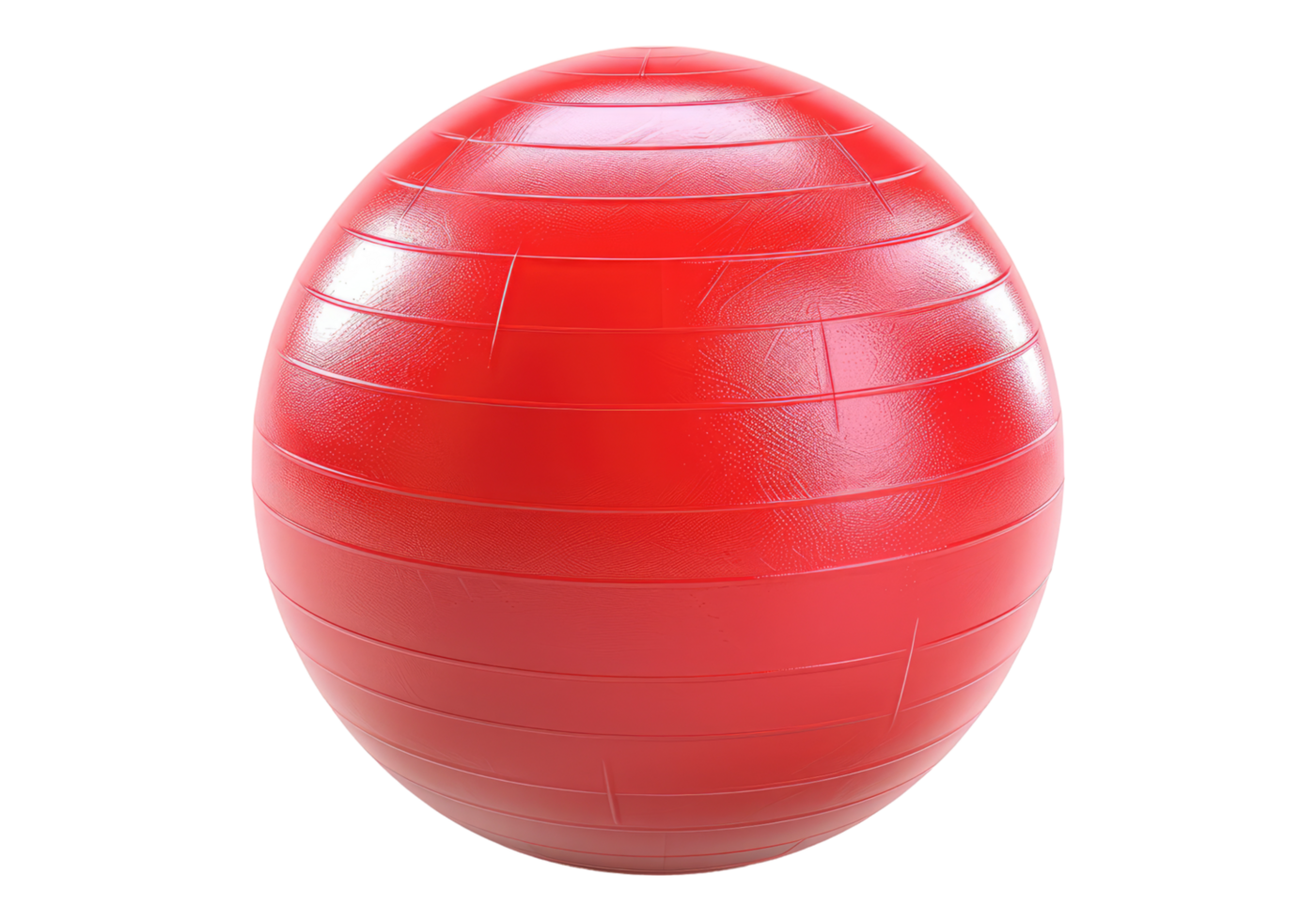 Red exercise ball. Gym ball. Fat reduction ball isolated on transparent background png