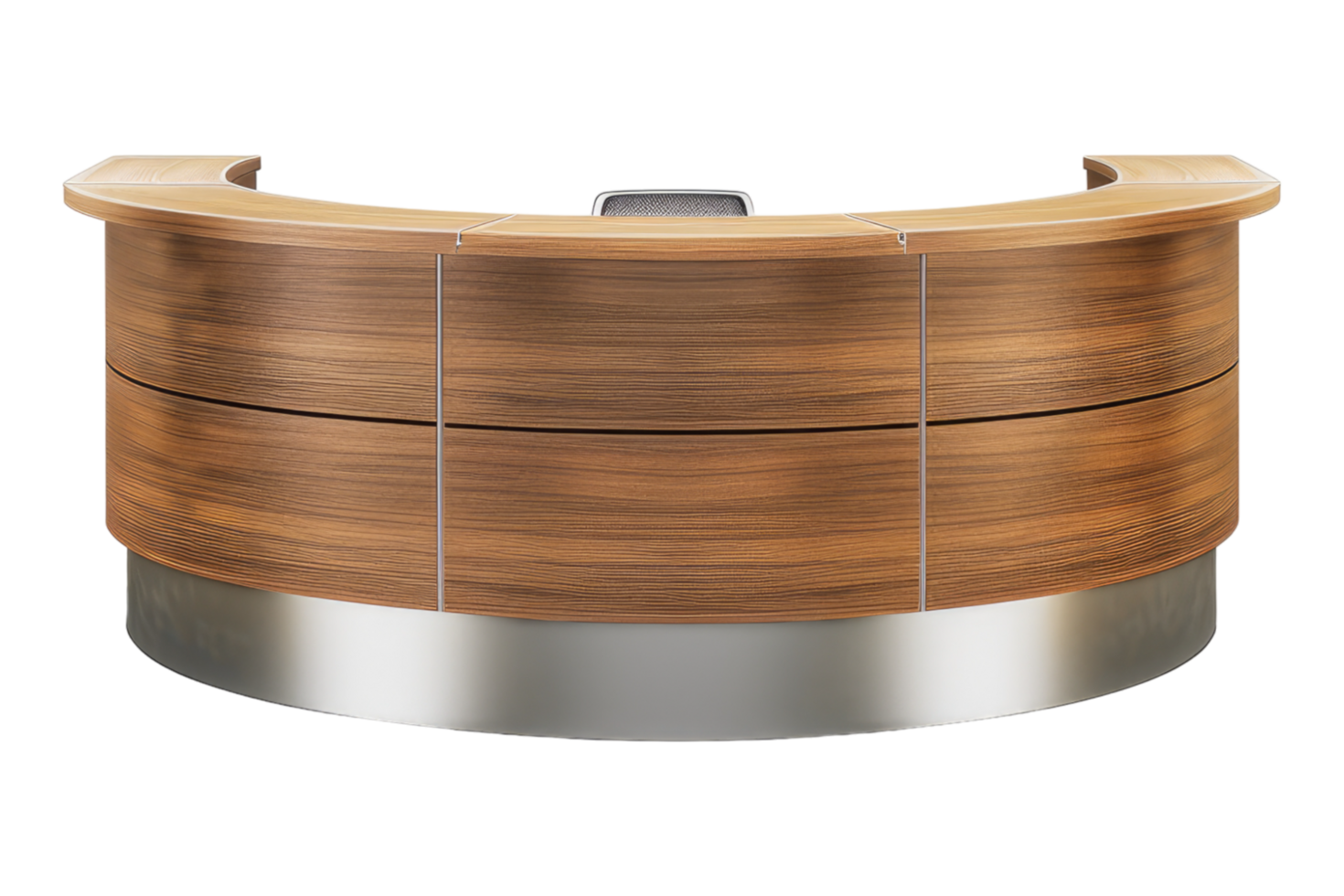 Curved reception counter isolated on transparent background. png