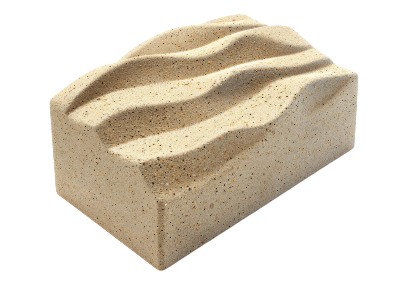 Visualization of coastal sand layers isolated on transparent background png