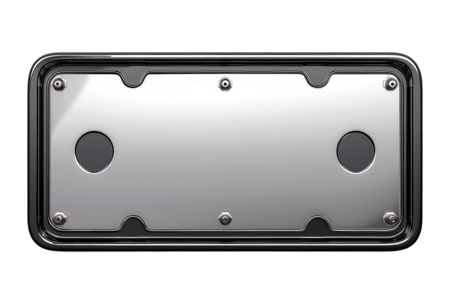 License plate frame, number plate isolated on transparent background. png