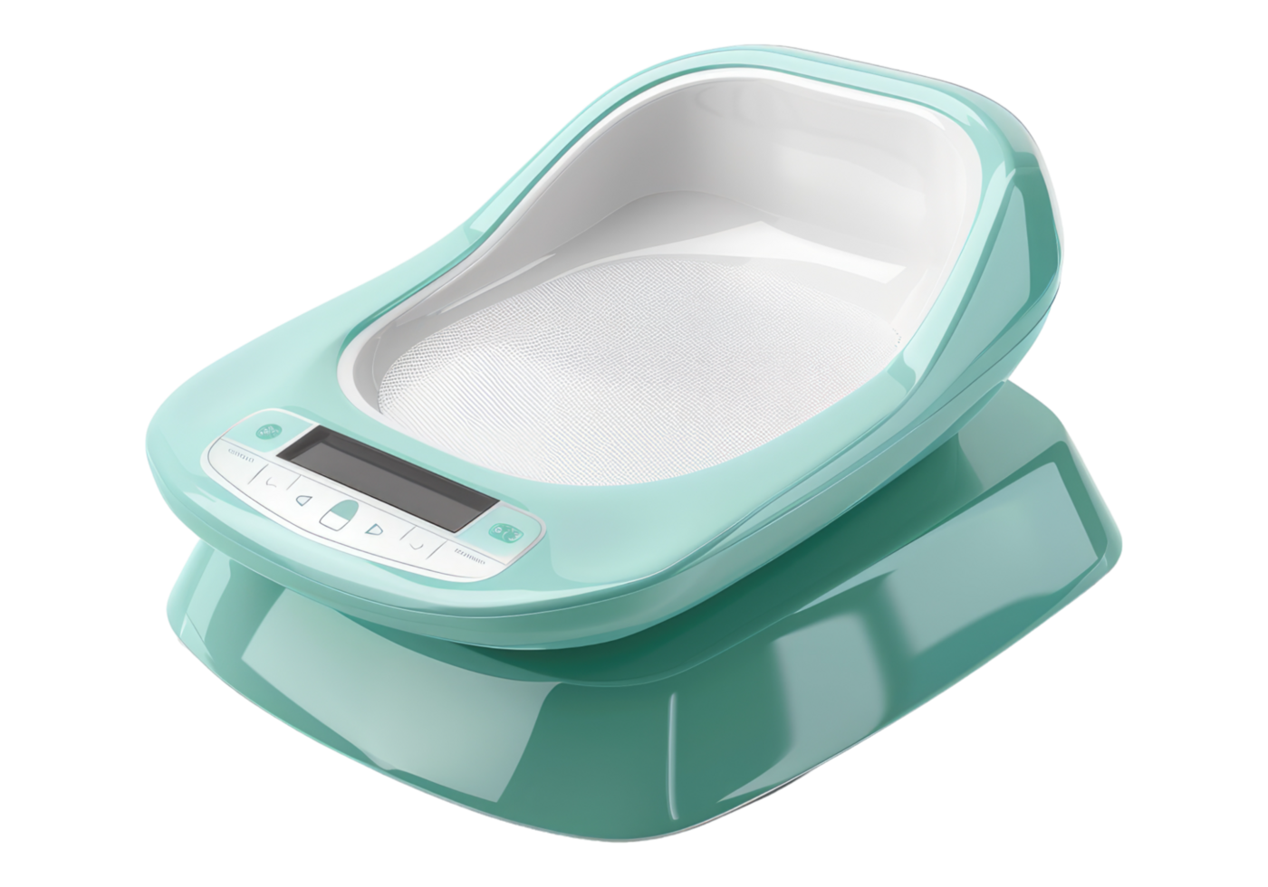 Digital baby scale. Baby weight scale for child clinics isolated on transparent background png