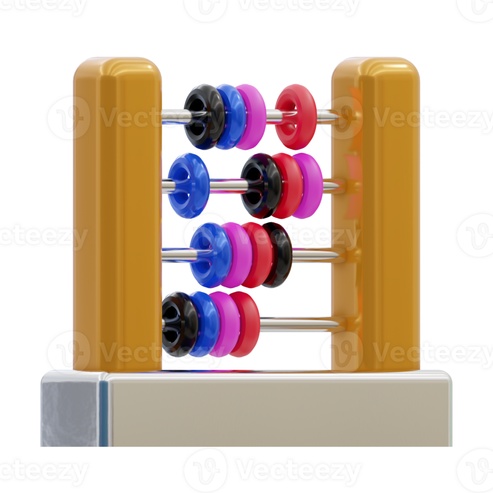 3d abacus counting elementary school tool math counter png