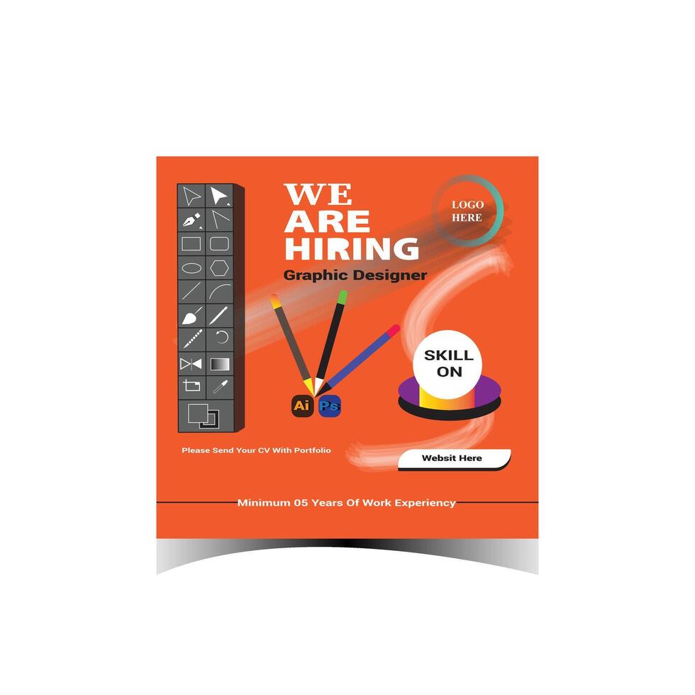 We Are Hiring Marking Template vector