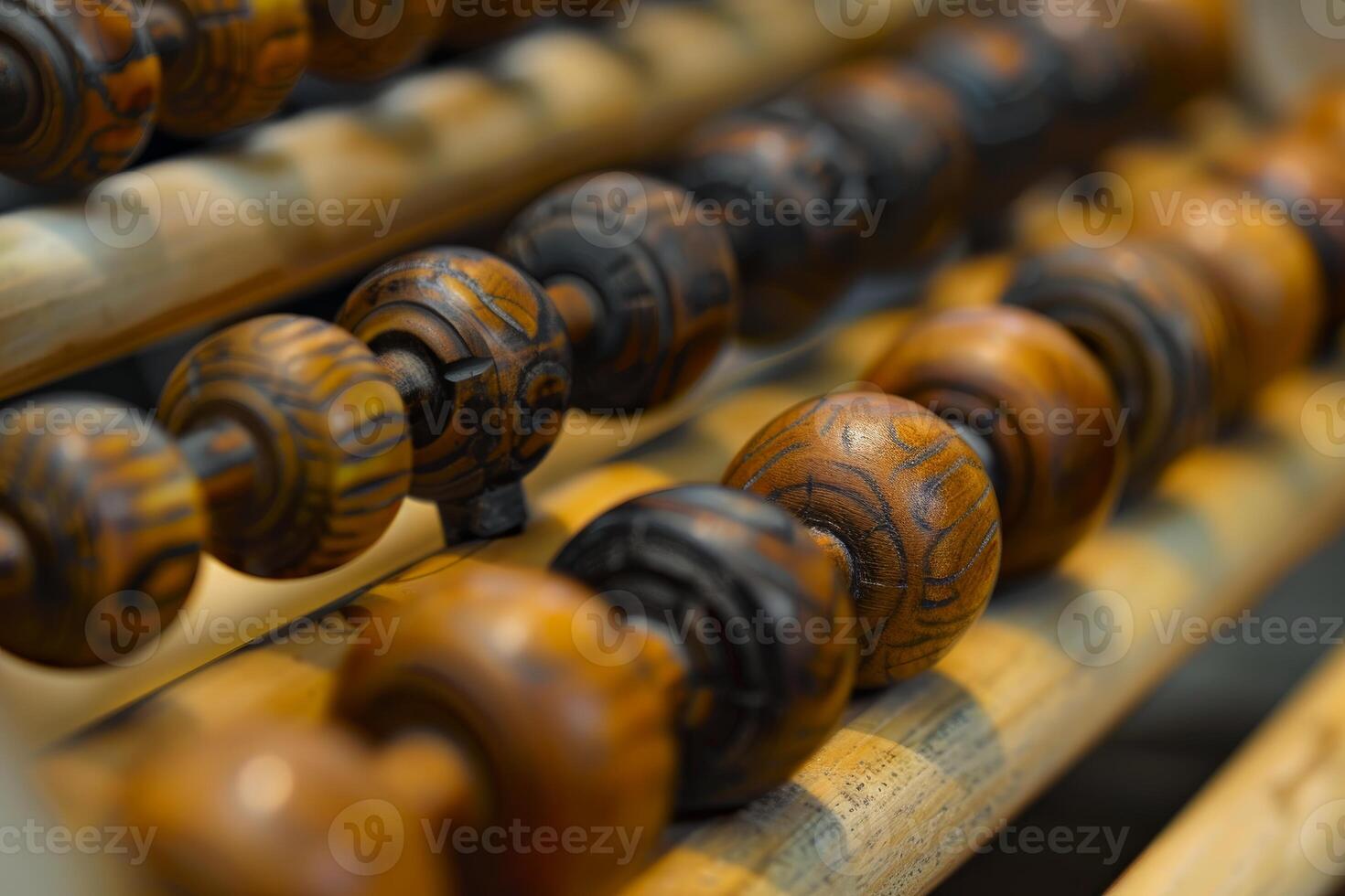 Wooden abacus showing concept of accounting and finance photo