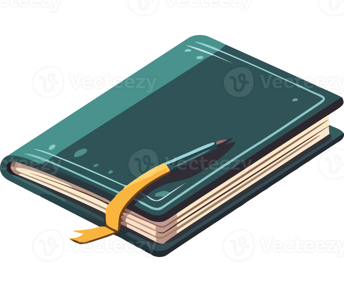 An book with pen png