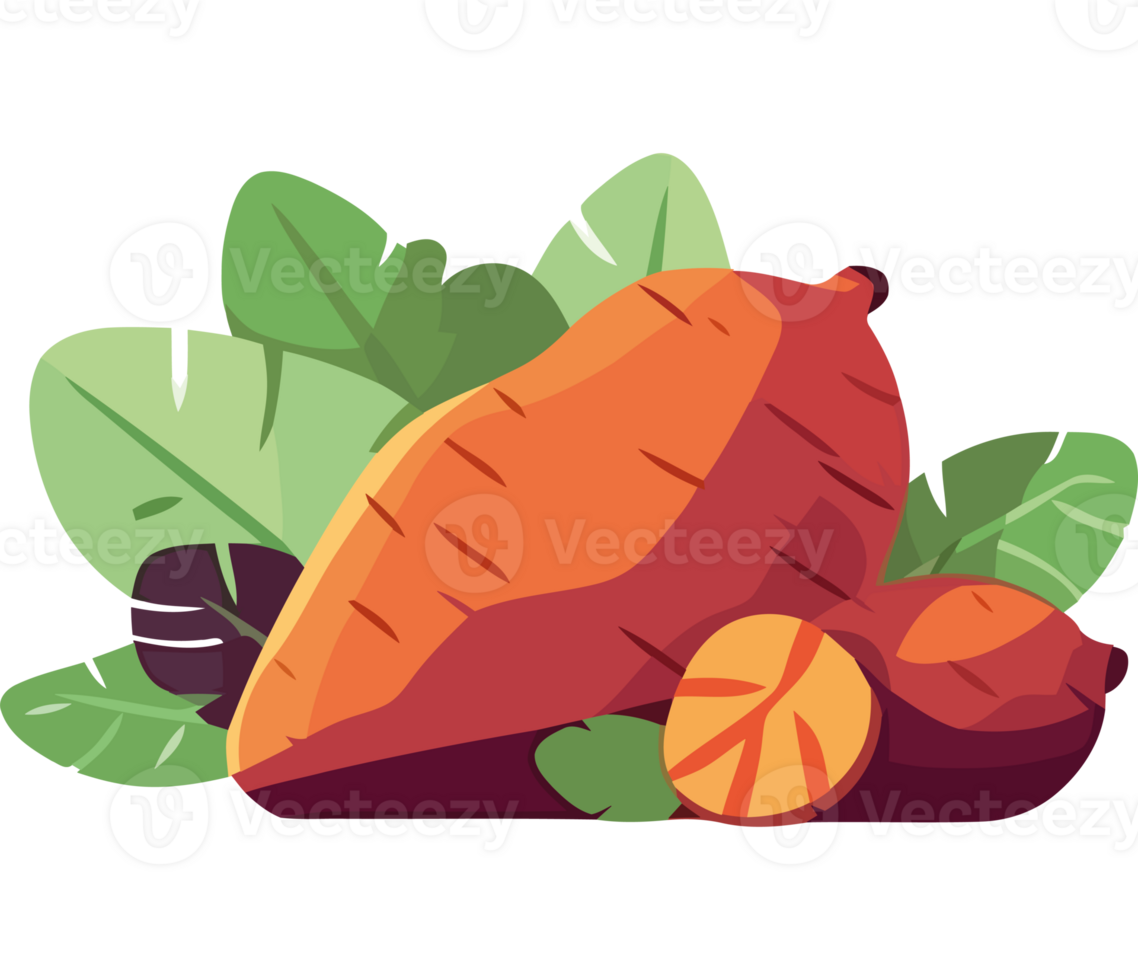 Carrot and other vegetables on a transparency background png