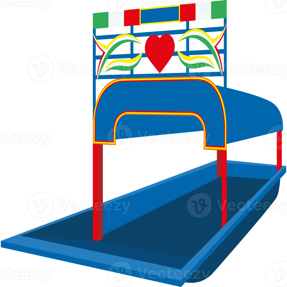 A colorfull boat on transparent png