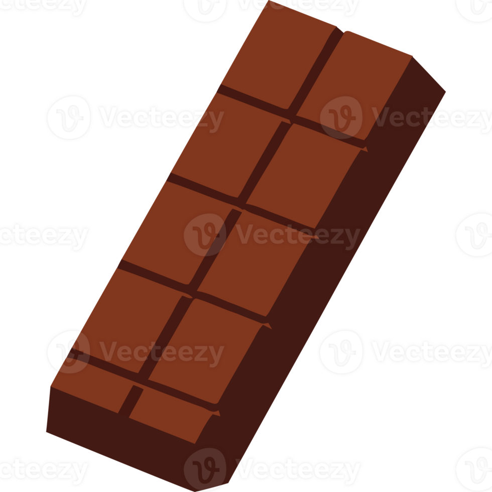 Chocolate bar on a transparent background png