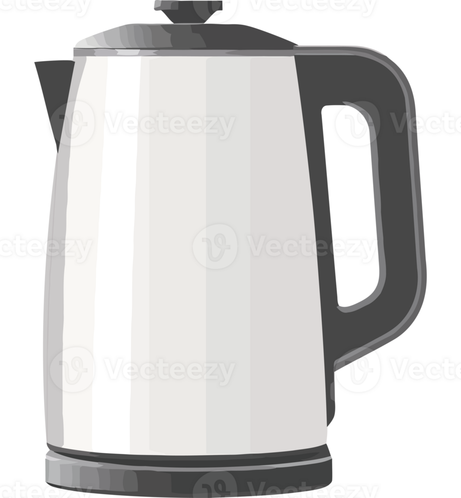 White electric kettle on a transparent background png