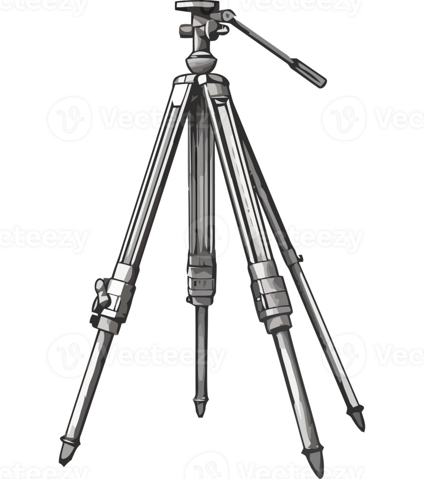 A drawing of a tripod on a transparency background png